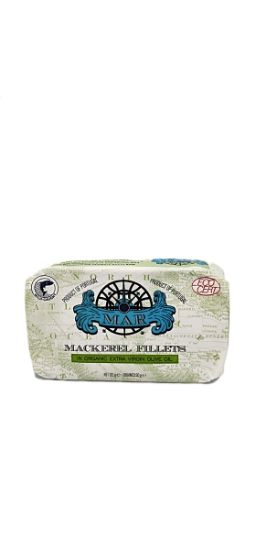 MAR MACKEREL FILLETS IN ORG EXTRA VIRGIN OLIVE OIL 120g