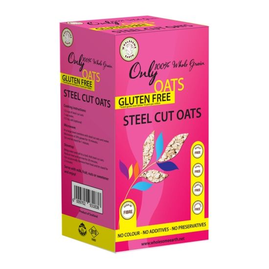 WHOLESOME EARTH OATS STEEL CUT GLUTEN FREE 500g