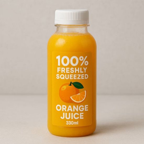 100% FRESHLY SQEEZED ORANGE JUICE 330ml