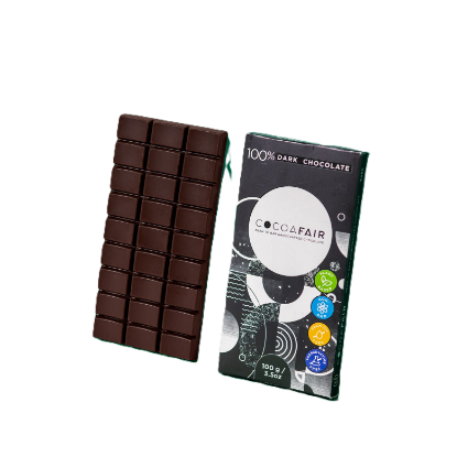 COCOAFAIR 100% DARK CHOCOLATE 100g
