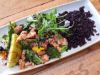Smoked sliced salmon Served with black rice