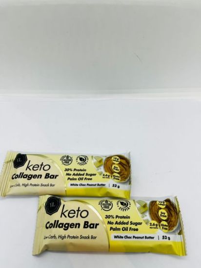 YL WHITE CHOC P/BUTTER KETO COLLAGEN BAR 52g